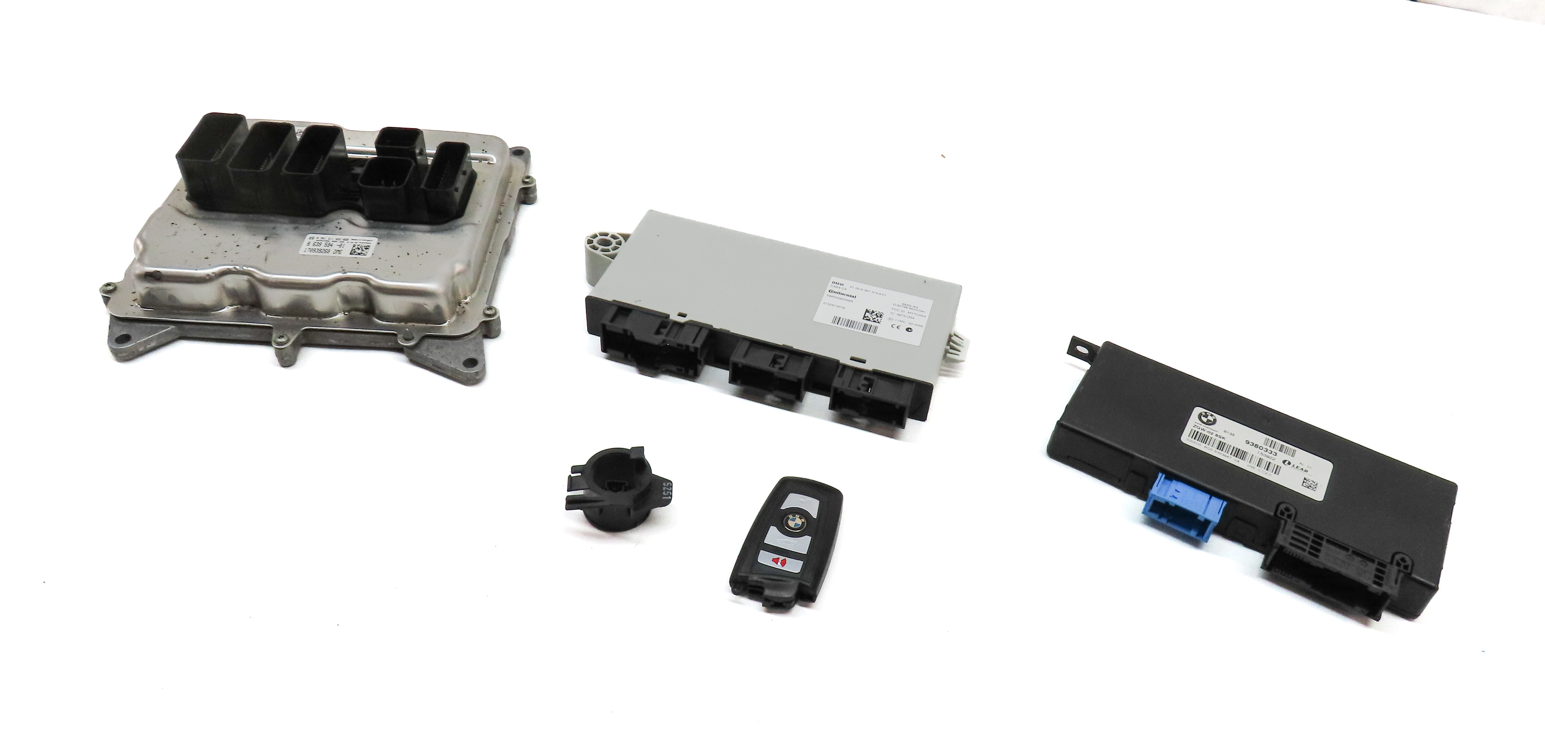 13-18 BMW 328i 428i 528i X3 X4 (F30 F32) 2.0L N26 ENGINE DME BCM MODULE KEY SET — exact item pictured